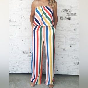 New VICI Carousel Striped Jumpsuit